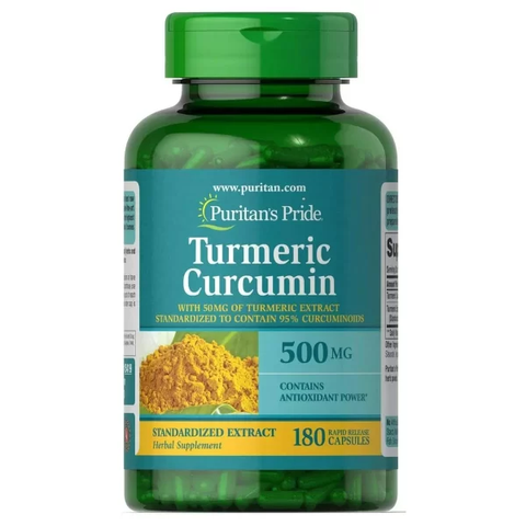 Tinh bột nghệ turmeric curcumin 500mg Puritan’s Pride 180 viên