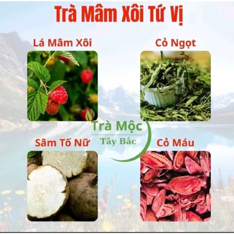 combo 3 hộp trà mâm xôi tự nhiên 100%
