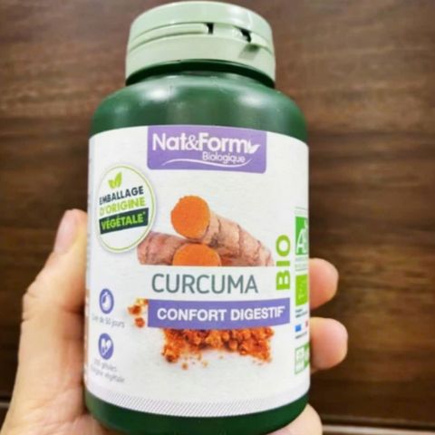 Viên uống Tinh Chất Nghệ Hữu Cơ Nat&Form Bio Curcuma 200 viên - Kháng Viêm Hiệu Quả - Bảo Vệ Gan 