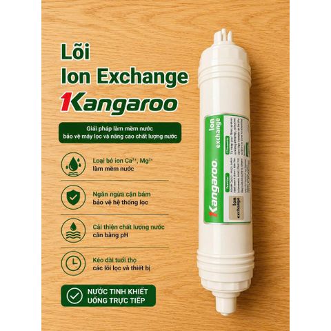 Lõi Ion Exchange Kangaroo - Hàng chính hãng xử lý nước cứng nhiễm đá vôi.