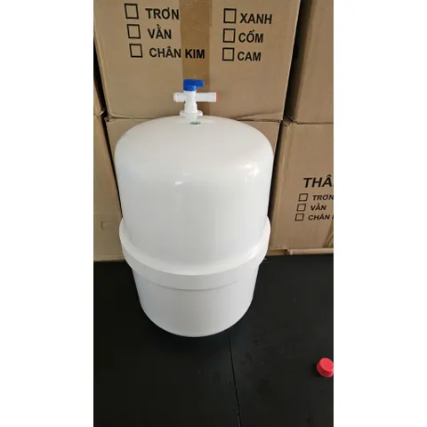 Bình áp nhựa 3.2G - 4.0G siêu bền dùng cho máy lọc nước Ro Karofi (1 bình áp + 1 van chống nổ)