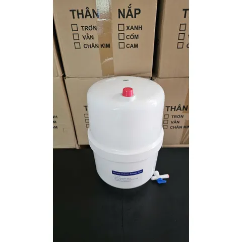 Bình áp nhựa 3.2G - 4.0G siêu bền dùng cho máy lọc nước Ro Karofi (1 bình áp + 1 van chống nổ)