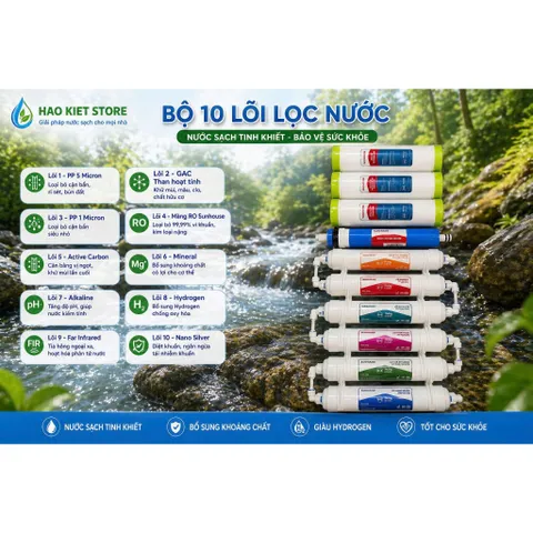 Combo 10 lõi lọc cho máy lọc nước Sunhouse Sha76210ck,Sha76216ck; Sha76219ck...