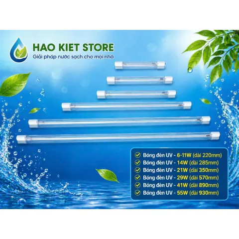 Combo 2 bóng đèn UV diệt khuẩn từ 29W - 55W Aquapro 4 chấu.