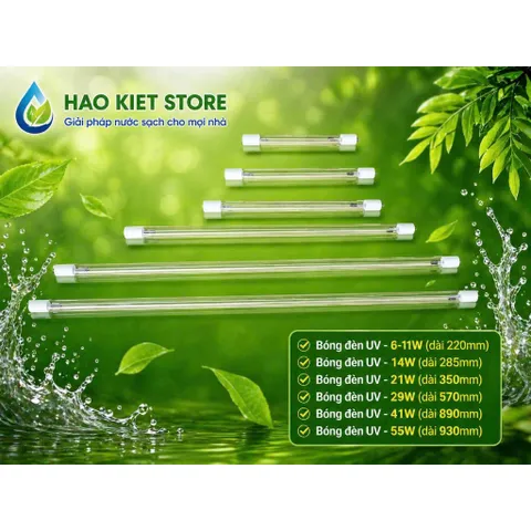 Combo 2 bóng đèn UV diệt khuẩn từ 29W - 55W Aquapro 4 chấu.