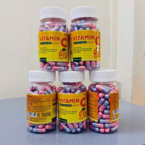 Vitamin C chai 100 viên giúp chống oxy hóa, tăng cường sức đề kháng
