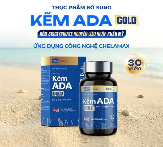 Kẽm ADA GOLD phiên bản cải tiến có bổ sung thêm vtm nhóm B và bột tảo xoắn