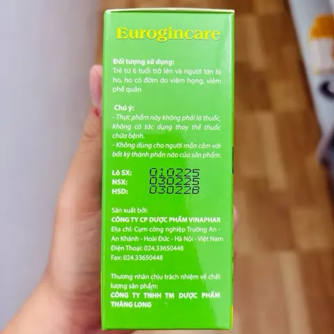 Viên ho dầu xanh - ho dầu đỏ EUROGINCA bổ phế giảm ho