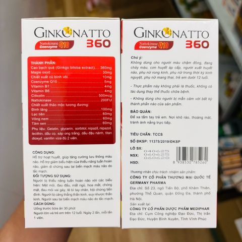 GINKGO NATTO ENZYM Q10 - Bổ não ngừa đột quị