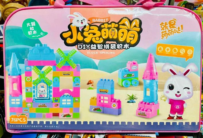Bộ Xếp Hình Nhà Búp Bê Lâu Đài Thỏ Trắng 899-182 DIY Rabbit Building Block Phát Triển Kỹ Năng Tư Duy Logic Cho Trẻ
