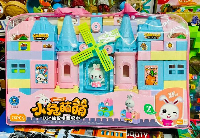 Bộ Xếp Hình Nhà Búp Bê Lâu Đài Thỏ Trắng 899-182 DIY Rabbit Building Block Phát Triển Kỹ Năng Tư Duy Logic Cho Trẻ