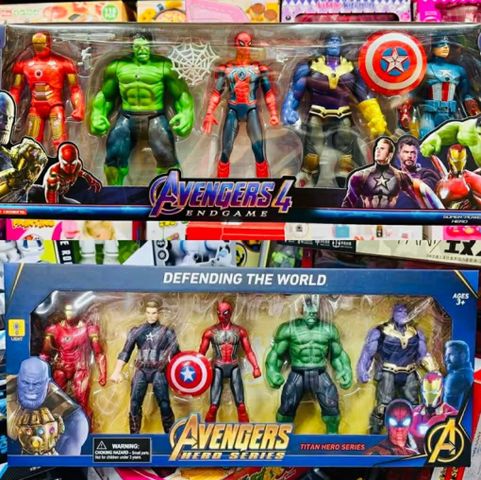 Bộ Mô Hình Siêu Anh Hùng Avengers Hero Series 5 Nhân Vật Có Hiệu Ứng Đèn YK5990-16A