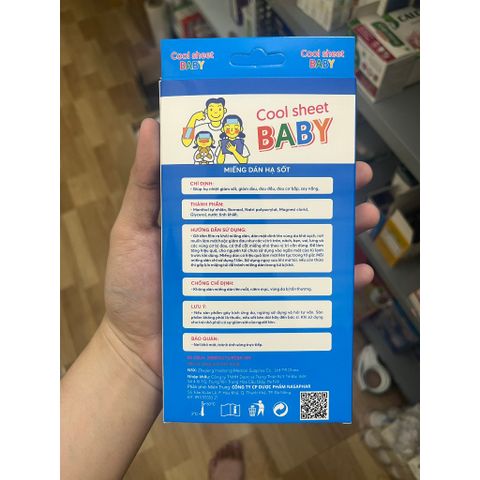 Dán hạ sốt COOL thảoo dượcc ann toànn cho bé yêu - Hộp 6 miếng