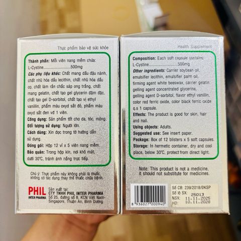 Viên uống đẹp da, dày tóc L-Cystine chính hãng