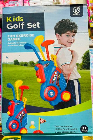 Bộ Golf Đồ Chơi Cho Bé Kèm Xe Đẩy, 3 Gậy Golf Và Bóng 502 RX-502A