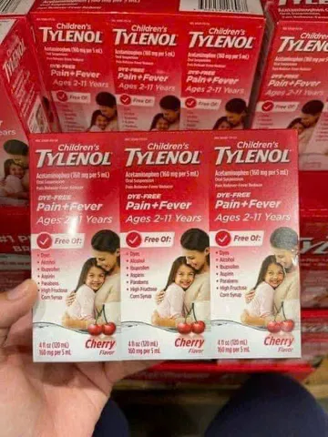 Set 3 chai Siro Tylenol e bé 2-11t