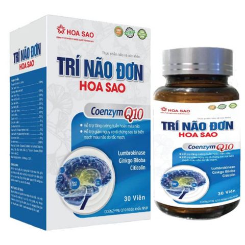 Viên Uống Bổ Não Trí Não Đơn Hoa Sao Giúp Cải Thiện Trí Nhớ, Tăng Tuần Hoàn Máu Não, Giảm Nguy Cơ Tai Biến