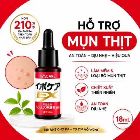 Tinh chất hỗ trợ mụn thịt Ipocare EX Serum 18ml - hỗ trợ làm mờ mụn thịt quanh mắt, cổ | Nhật Bản
