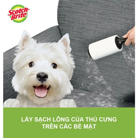 Cây lăn bụi 3M Scotch Brite chính hãng, làm sạch quần áo, ghế, rèm | xuất xứ Thái Lan