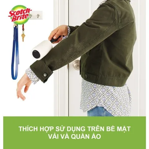 Cây lăn bụi 3M Scotch Brite chính hãng, làm sạch quần áo, ghế, rèm | xuất xứ Thái Lan