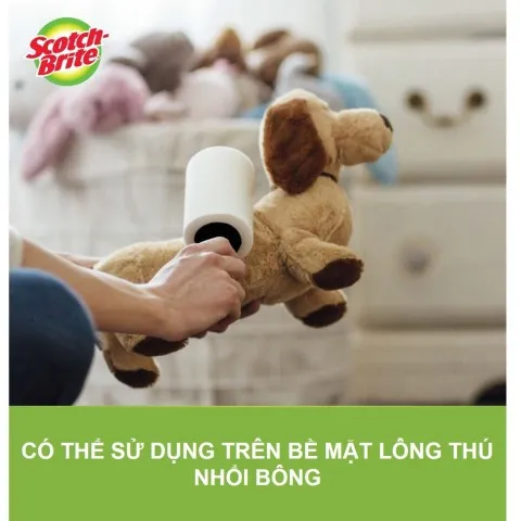 Cây lăn bụi 3M Scotch Brite chính hãng, làm sạch quần áo, ghế, rèm | xuất xứ Thái Lan