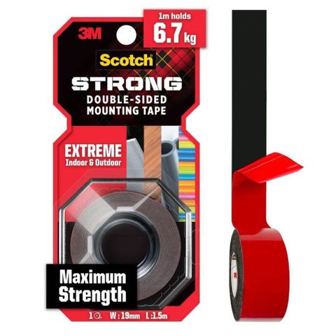 Băng dính hai mặt siêu chịu lực 3M Scotch  414-S19, 19 mm x 1.5 m, chịu trọng tải 6,7kg | Xuất xứ Mỹ