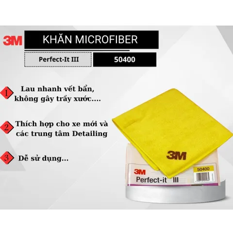 Combo 10 chiếc KHĂN LAU ĐA NĂNG MICROFIBER 3M Scotch-Brite - Màu vàng– LAU SẠCH KHÔNG XƠ, KHÔNG TRẦY