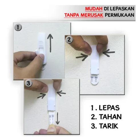 Móc dính tường 3M COMMAND™ 17003ANZ, chịu trọng tải 2,2 kg/móc - 1 móc/vỉ | Sản xuất tại Singapore