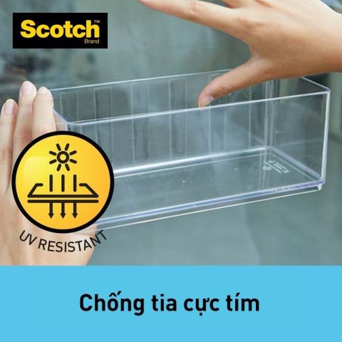 Băng dính hai mặt chịu lực trong suốt 3M Scotch 410-S19, 19mm x 1.5m, chịu trọng tải 3,3kg (1 cuộn)