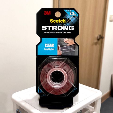 Băng dính hai mặt chịu lực trong suốt 3M Scotch 410-S19, 19mm x 1.5m, chịu trọng tải 3,3kg (1 cuộn)