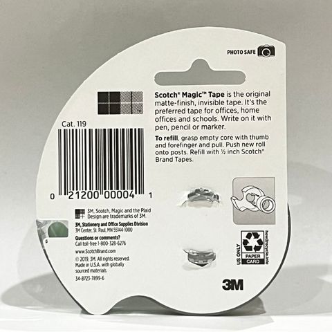 Băng dính kỳ diệu 3M™ Scotch® 119 – 12,7mm x 20,3m – Siêu bám dính, trong suốt | Sản xuất tại Mỹ