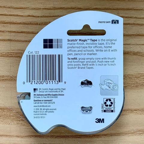 Băng dính kỳ diệu 3M™ Scotch® 122 – 19mm x 16,5m – Siêu bám dính, trong suốt | Sản xuất tại Mỹ