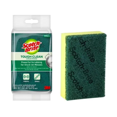 Combo 10 miếng rửa chén siêu sạch 3M Scotch-Brite™, kích thước 7cm x 10cm | sản xuất tại Thái Lan