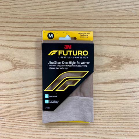 Vớ y khoa ngăn ngừa tĩnh mạch dạng nhẹ Futuro 3M, 1 đôi/ túi, màu be, sản xuất tại Mỹ
