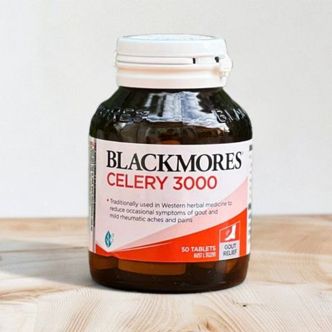 Viên Uống Blackmores Celery 3000 - Kiểm Soát Rối Loạn Chuyển Hóa Uric Acid Máu (Hội Chứng Gút) - Kháng Viêm Tự Nhiên 50 Viên - S/P Chuẩn Úc