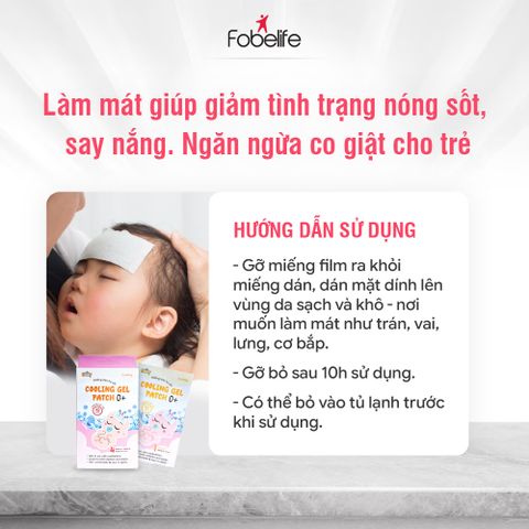 Miếng Dán Hạ Sốt Fobaby Fobe Cho Trẻ Sơ Sinh Từ 0-2 Tháng Tuổi - Hộp 4-8 Miếng