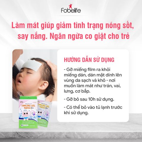 Miếng Dán Hạ Sốt Fobaby Fobe Cho Trẻ Sơ Sinh Từ 0-2 Tháng Tuổi - Hộp 4-8 Miếng