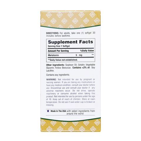 (Mỹ) Viên Uống MelaTonin 5mg Fobe Giúp Điều Hòa, Cải Thiện Giấc Ngủ NN - Lọ 60v