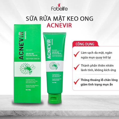 Sữa Rửa Mặt Acniver FOBE Giúp Làm Sạch Sâu Ngăn Ngừa Mụn, Giảm Thâm, Giảm Mụn N1