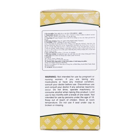 (Mỹ) Viên Uống Vitamin E Fobe Hỗ Trợ Làm Chậm Quá Trình Lão Hóa Da NN - Hộp 30v