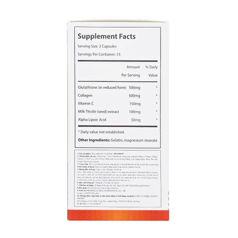 (Mỹ) Viên Uống Spathion Fobe Hỗ Trợ Làm Trắng Da, Dưỡng Ẩm, Làm Đẹp Da NN - Hộp 30v