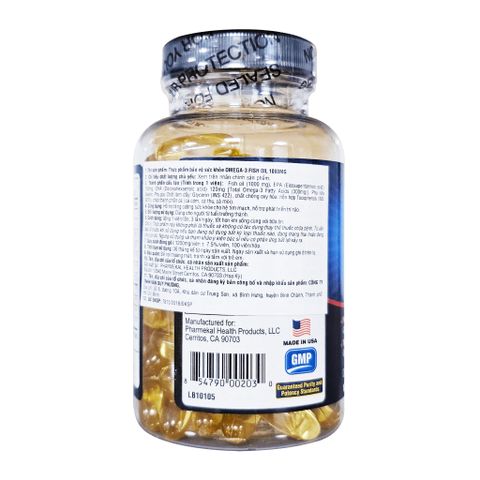 Viên Uống Omega 3 Fobe Hỗ Trợ Tăng Cường Sức Khỏe Tim Mạch, Phát Triển Trí Não NN - Hộp 100v