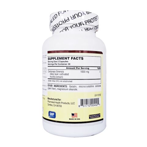 (Mỹ) Viên Uống Đông Trùng Pure Cordyceps Fobe Giúp Tăng Cường Đề Kháng, Cơ Thể Khoẻ Mạnh NN - Hộp 60v