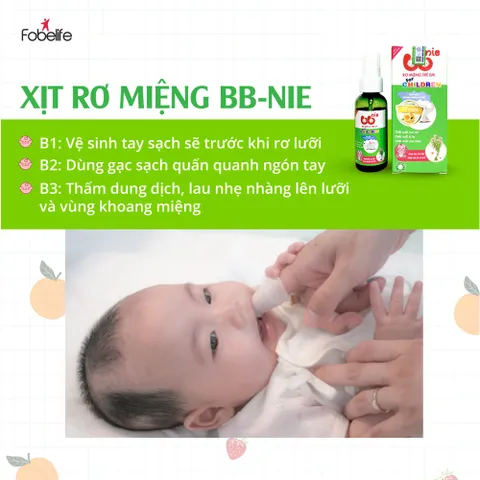 Chai Xịt BBNIE Fobe Rơ Lưỡi,Miệng Giúp Làm Sạch Khoang Miệng Phòng Tránh Các Bệnh Răng Miệng Cho Trẻ N1 Chai 40ml 764530