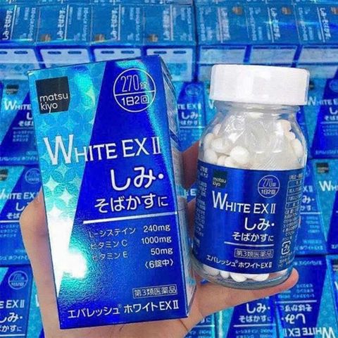 Viên uống sáng da mờ nám Matsukiyo White EX II Japan 270 viên
