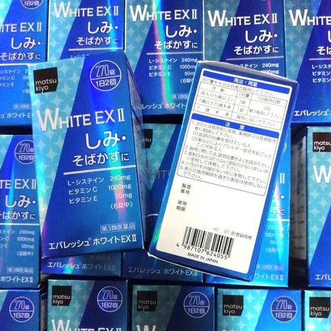 Viên uống sáng da mờ nám Matsukiyo White EX II Japan 270 viên