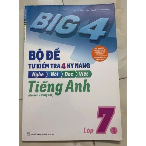 Bộ đề kiểm tra 4 kỹ năng tiếng anh lớp 7