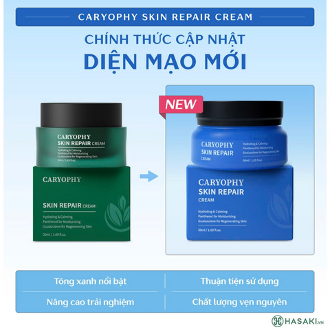 Kem Dưỡng Caryophy Skin Repair Cream 50ml - Dưỡng Ẩm Làm Dịu Da Nhạy Cảm