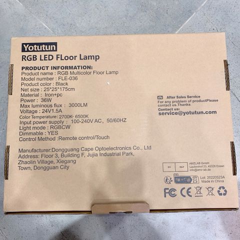 Đèn LED Đứng Studio Livestream YOTUTUN FLE-036 Đổi Màu RGB (hàng À Ma Zôn) Có Remote, Xoay 350 Độ