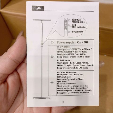 Đèn LED Đứng Studio Livestream YOTUTUN FLE-036 Đổi Màu RGB (hàng À Ma Zôn) Có Remote, Xoay 350 Độ